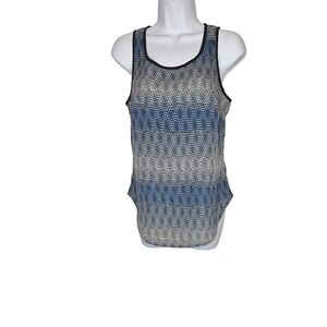 Valerie Bertinelli Tank Top Sleeveless Geometric Print Casual Top S
